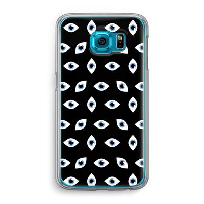 Eyes pattern: Samsung Galaxy S6 Transparant Hoesje