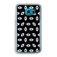 Eyes pattern: Samsung Galaxy S6 Transparant Hoesje