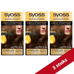 Syoss Oleo Intense Haarverf 5-86 Lichtbruin - Voordeelverpakking - 3 stuks