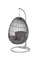 Panama swing chair egg carbon black/ earl grey/ dark grey - thumbnail