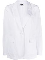 ASPESI blazer en coton à simple boutonnage - Blanc