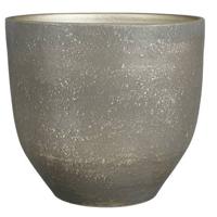 Mica Decorations Plantenpot - zwart en goud - terracotta -35x32cm