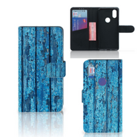 Xiaomi Mi Mix 2s Book Style Case Wood Blue