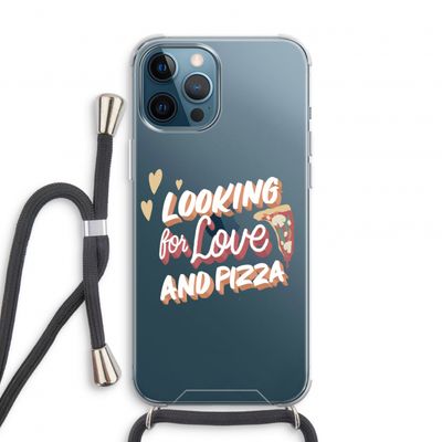 Pizza is the answer: iPhone 12 Pro Transparant Hoesje met koord