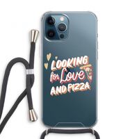 Pizza is the answer: iPhone 12 Pro Transparant Hoesje met koord