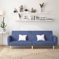 Slaapbank 2-zits stof blauw