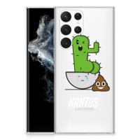 Samsung Galaxy S22 Ultra Telefoonhoesje met Naam Cactus Poo