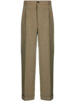 Gucci pantalon à détails de plis - Marron