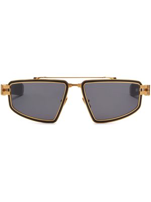 Balmain Eyewear lunettes de soleil teintées Titan à monture pilote - Noir