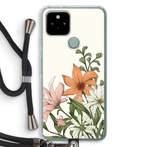 Floral bouquet: Pixel 5 Transparant Hoesje met koord