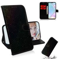 Voor Huawei P30 effen kleur kleurrijke magnetische Buckle horizontale Flip PU lederen draagtas met houder & kaartsleuven & portemonnee & Lanyard (zwar