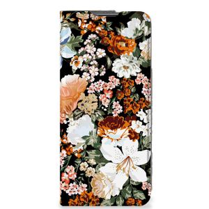 Smart Cover voor OnePlus Nord CE 2 5G Dark Flowers