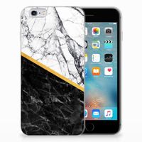 Apple iPhone 6 | 6s TPU Siliconen Hoesje Marmer Wit Zwart - Origineel Cadeau Man