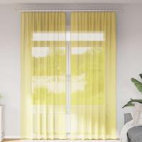 Gordijnen met lussen 2 st 140x260 cm geel
