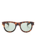 Saint Laurent Eyewear lunettes de soleil SL 571 à monture ronde - Marron - thumbnail