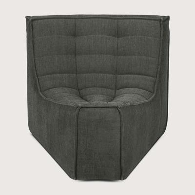 Ethnicraft Modulaire Bank 'N701' Eco, 45° Rond Hoekelement, kleur Moss