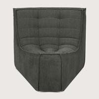 Ethnicraft Modulaire Bank 'N701' Eco, 45° Rond Hoekelement, kleur Moss