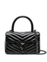 Rebecca Minkoff sac porté épaule Edie en cuir matelassé - Noir - thumbnail