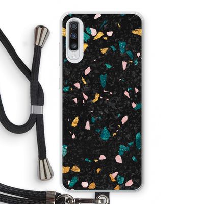 Terrazzo N°10: Samsung Galaxy A70 Transparant Hoesje met koord