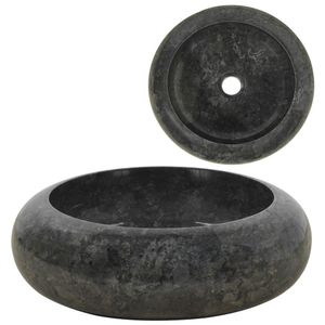 VidaXL Gootsteen 40x12 cm marmer zwart