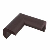 AMIG Hoekbeschermers - 4x - met plakbevestiging - zwart - rubber - kind bescherming scherpe hoeken
