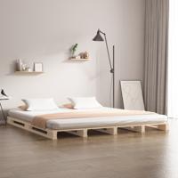 Palletbed massief grenenhout 160x200 cm