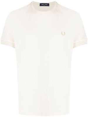 Fred Perry t-shirt Laurel Wreath en coton à motif brodé - Blanc