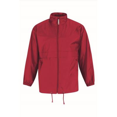 B&C Windbreaker - sirocco windjas - rood - heren met capuchon