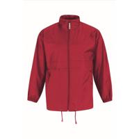 B&C Windbreaker - sirocco windjas - rood - heren met capuchon B&C Windbreaker - sirocco windjas - rood - heren met capuchon
