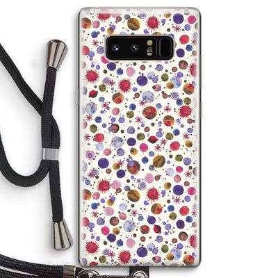 Planets Space: Samsung Galaxy Note 8 Transparant Hoesje met koord