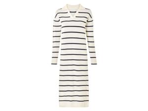 esmara Dames jurk (beige/navy/strepen, L (44/46))