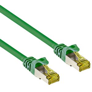 Cat 7 - S/FTP - Netwerkkabel - Patchkabel - Afgeschermd - 10 Gbps - 0.5 meter – Groen - Allteq