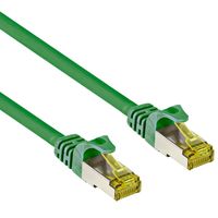 Cat 7 - S/FTP - Netwerkkabel - Patchkabel - Afgeschermd - 10 Gbps - 0.5 meter – Groen - Allteq - thumbnail