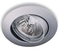 Oscaluz 12V halogeen inbouwspot kantelbaar, chroom/geschuurd