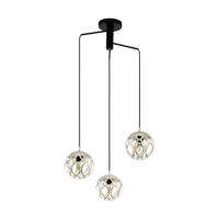 Eglo Decoratieve hanglamp Mirtazza 3-lichts zwart met creme 99073