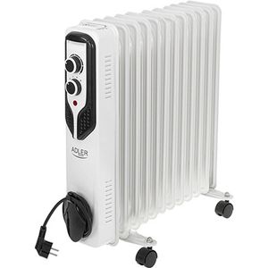 Adler AD 7817 electrische verwarming Binnen Wit 2500 W Olie elektrisch verwarmingstoestel