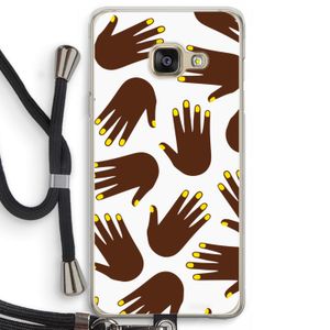 Hands dark: Samsung Galaxy A3 (2016) Transparant Hoesje met koord