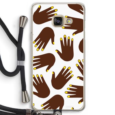 Hands dark: Samsung Galaxy A3 (2016) Transparant Hoesje met koord