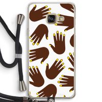 Hands dark: Samsung Galaxy A3 (2016) Transparant Hoesje met koord