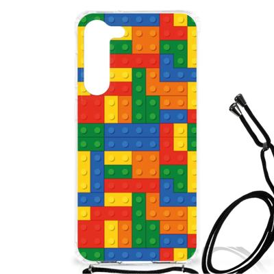 Samsung Galaxy S23 Plus Doorzichtige Silicone Hoesje Blokken Samsung Galaxy S23 Plus Doorzichtige Silicone Hoesje Blokken