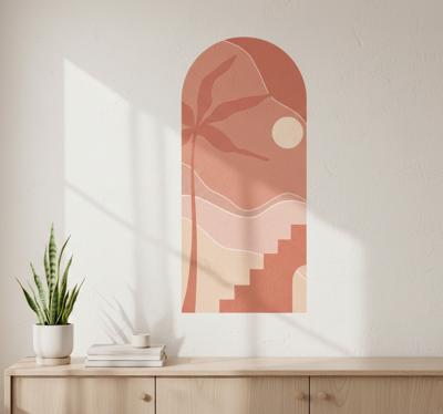 Muursticker abstract moderne boog