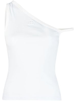 Courrèges haut à logo brodé - Bleu