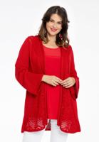 Yoek Cardigan AJOUR | Rood | Maat 38/40