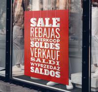 Uitverkoop tekst verschillende talen Poster