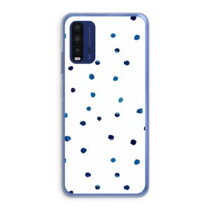 Blauwe stippen: Xiaomi Redmi 9T Transparant Hoesje