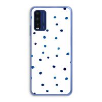 Blauwe stippen: Xiaomi Redmi 9T Transparant Hoesje Blauwe stippen: Xiaomi Redmi 9T Transparant Hoesje