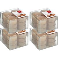 48x Geurtheelichtjes peperkoekjes/beige 4 branduren