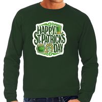 Happy St. Patricks day / St. Patricks day sweater / kostuum groen heren - thumbnail