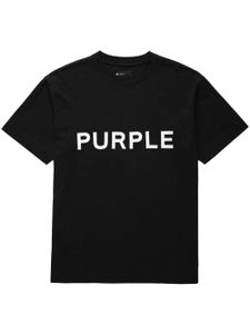 Purple Brand t-shirt en coton à logo imprimé - Noir