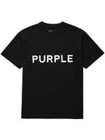 Purple Brand t-shirt en coton à logo imprimé - Noir